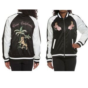 Vans California Embroidered Tiger Palm Tree Satin Jacket